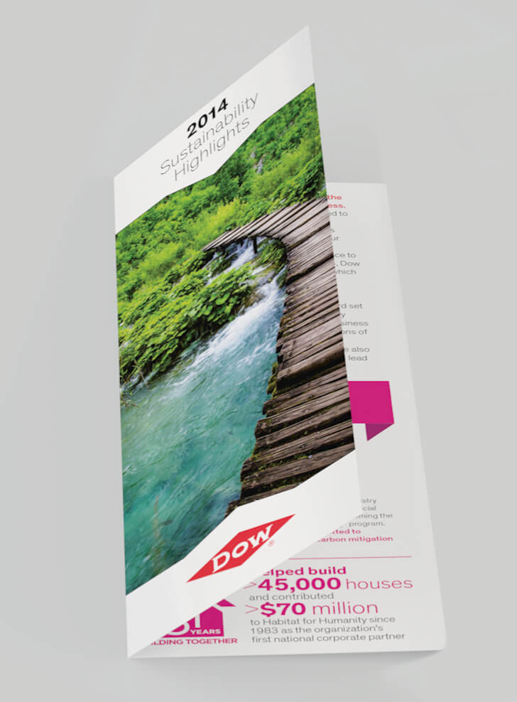 dow sustainability highlights trifold cover image