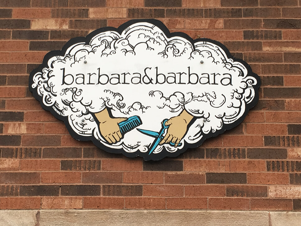 Barbara & Barbara Hair Salon Signage image